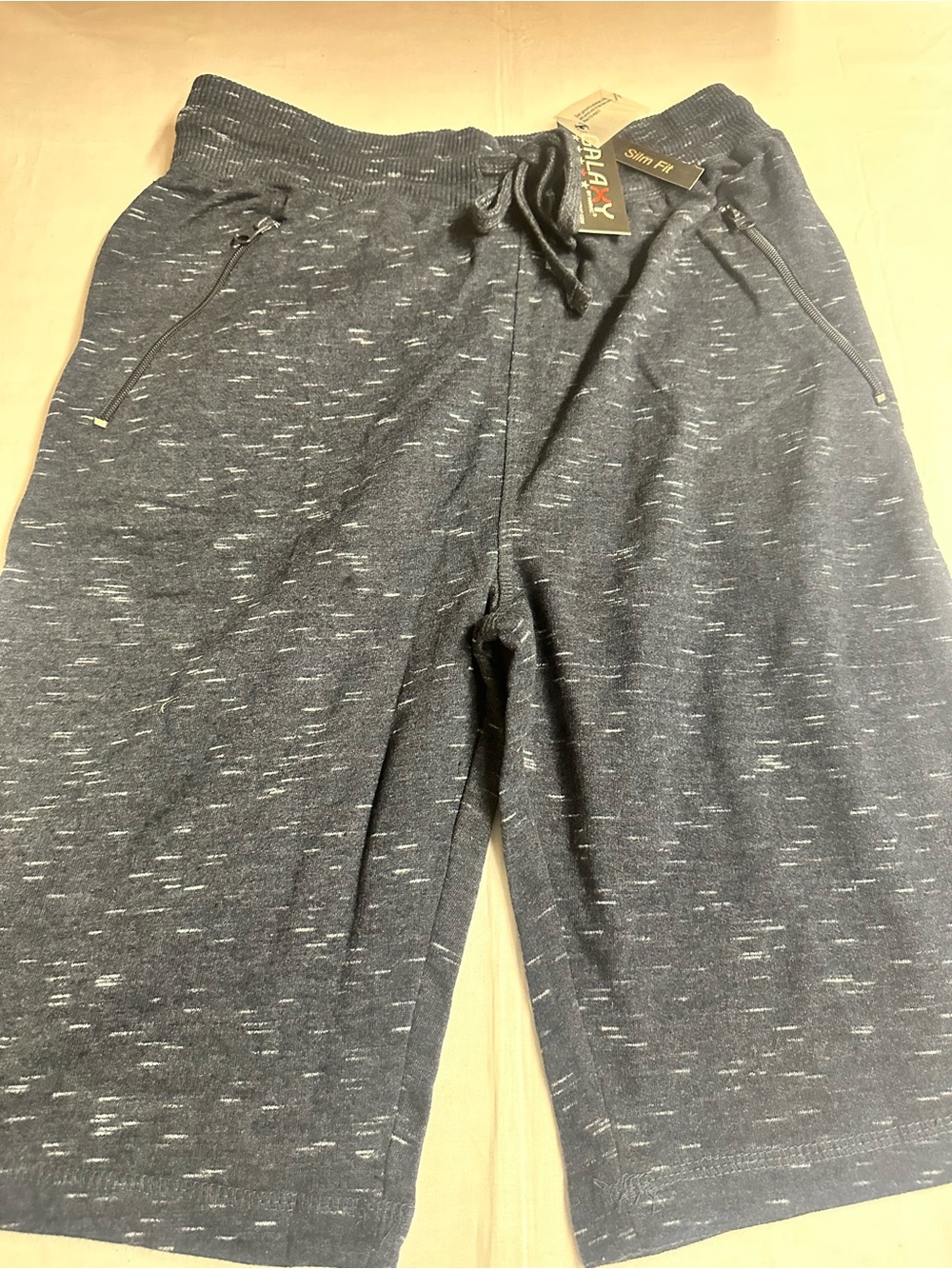 Slim Fit Men’s Dark Heather Gray Knit Jogger Shorts